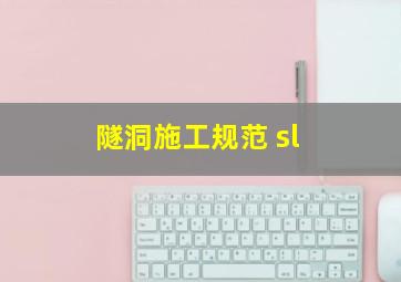 隧洞施工规范 sl